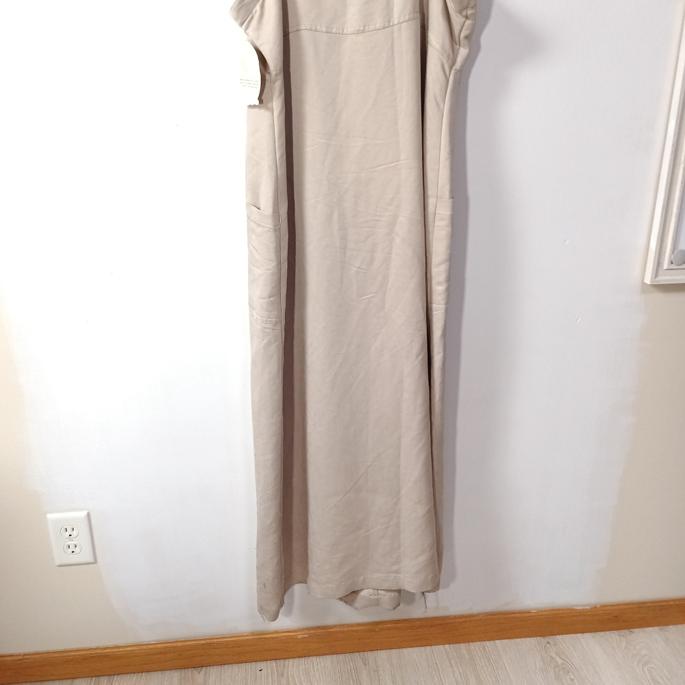 Vintage Y2K Cherokee cargo pocket maxi jumper dress in khaki size L NWT - Picture 8 of 10